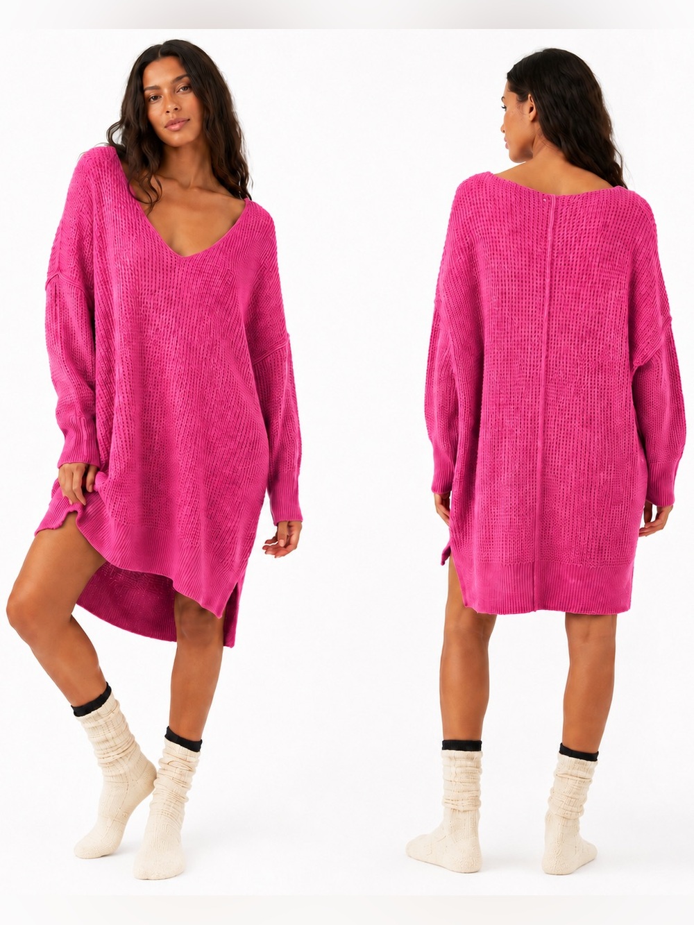 Free People Cozy Pullover Sweater Pink